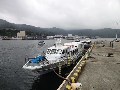 今朝の女川観光桟橋