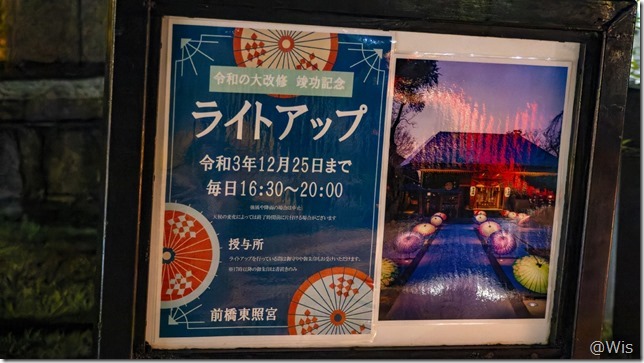 前橋東照宮・和傘のライトアップ