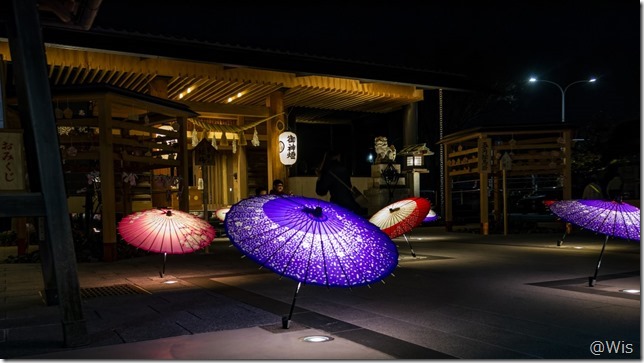 前橋東照宮・和傘のライトアップ