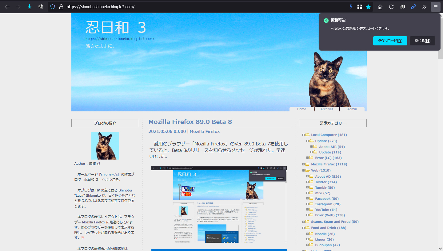 Mozilla Firefox 89.0 Beta 9